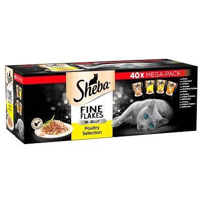 Sheba Fine Flakes Poultry Collection in Jelly 40x85g