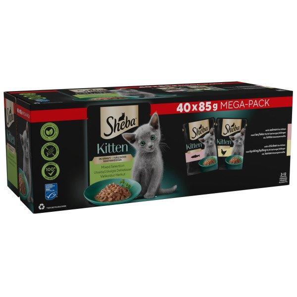Sheba Pouch Gravy Sauce Collection Kitten Mixed 85g