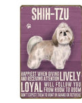 Shih-Tzu Dog Tin Sign
