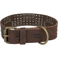 Trixie Rustic Greased leather collar Rivets, extra wide