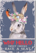 Various Rabbit Tin Sign