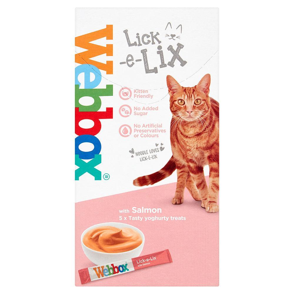 Webbox Lick e Lix Yoghurt Salmon Cat Treat 5x15g