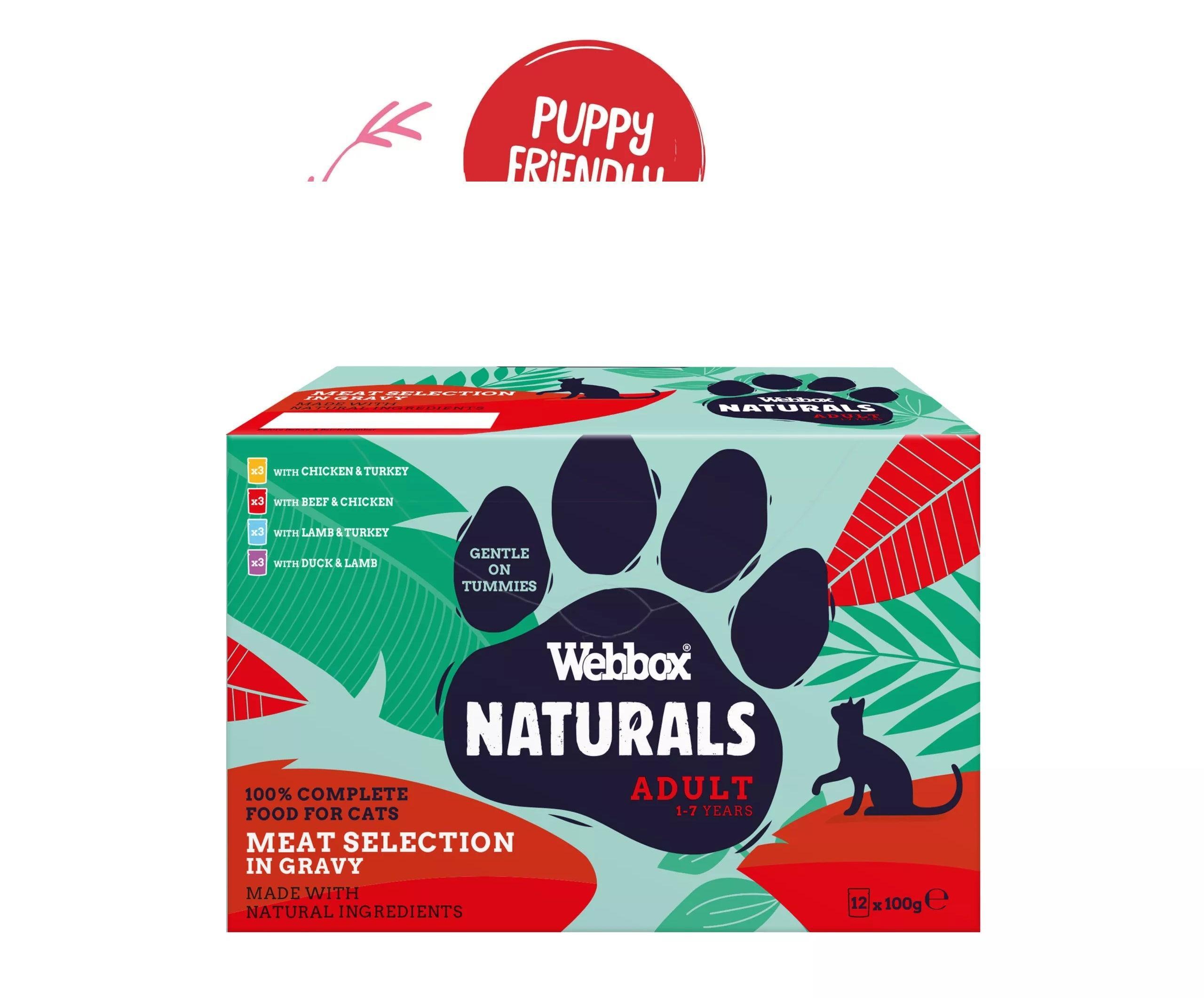 Webbox Naturals Cat Adult Meal Selection in Gravy Pouches 100g