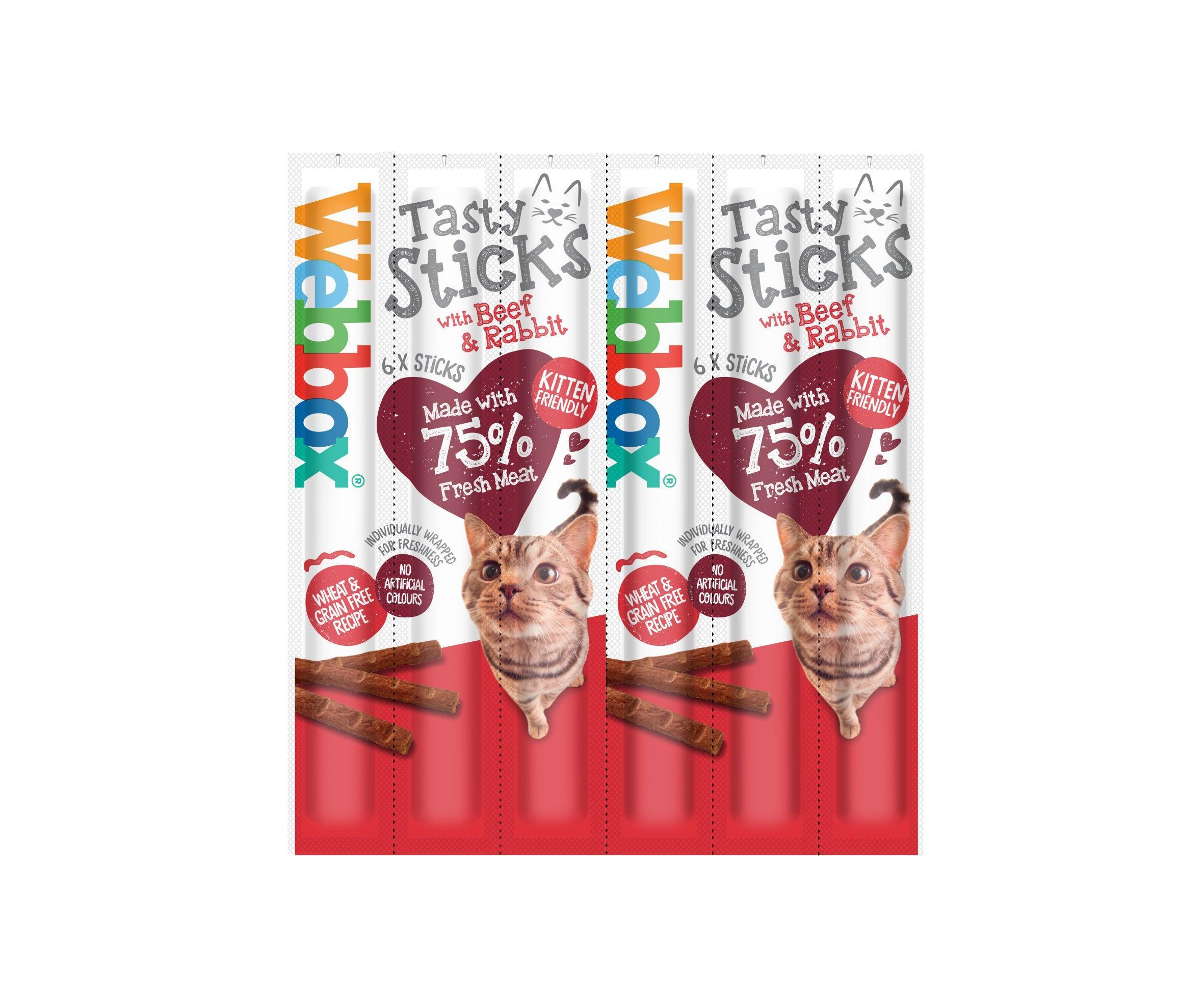 Webbox Tasty Stick Cat Beef&Rabbit x6