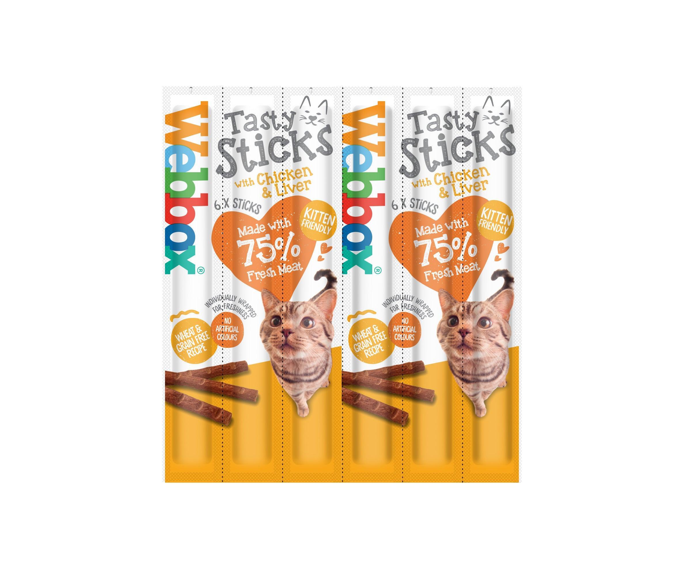 Webbox Tasty Sticks Cat Chicken & Liver x6