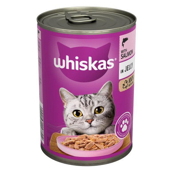 Whiskas 1+ Adult Salmon in Jelly Tins 400g