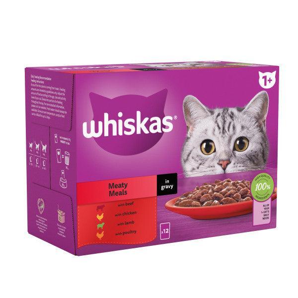 Whiskas Adult 1+ Meaty Meals in Gravy Pouches 12x85g
