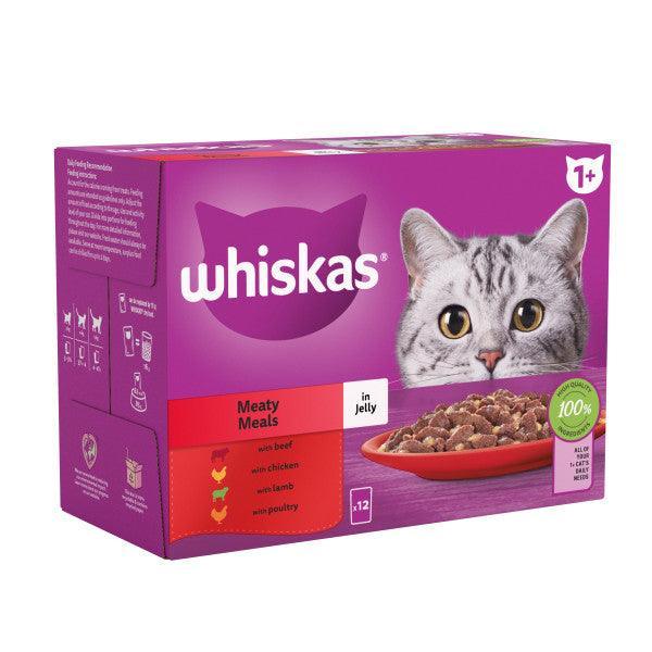 Whiskas Adult 1+ Meaty Meals in Jelly 12x85g