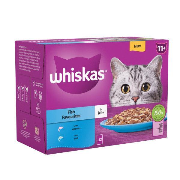 Whiskas Senior 11+ Fish Favourites in Jelly Pouches 12x85g