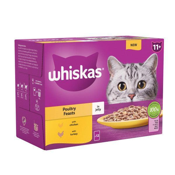 Whiskas Senior 11+ Poultry Feasts in Jelly Pouches 12x85g